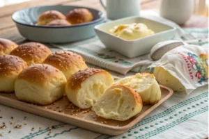 Pão Low-Carb de Polvilho com Queijo Crocante.