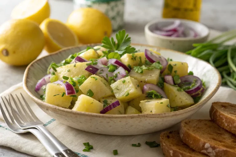 Salada Leve de Batata com Vinagre e Ervas Frescas