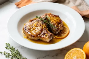 Como fazer bisteca suína ao molho de laranja suculenta: receita elegante, econômica e irresistível com molho agridoce em 50 minutos