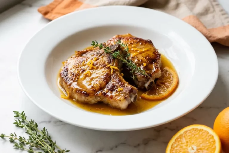 Como fazer bisteca suína ao molho de laranja suculenta: receita elegante, econômica e irresistível com molho agridoce em 50 minutos