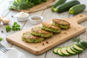 Hambúrguer de abobrinha grelhado, opção vegetariana saudável e saborosa