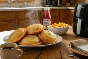 Pastel Crocante de Hambúrguer Assado na Air Fryer – Saudável e Fácil.