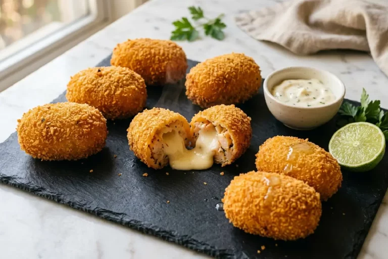 Descubra o segredo para bolinhos de camarão recheados com catupiry com casca crocante, catupiry derretendo e camarão suculento irresistível! Uma receita sofisticada e deliciosa que toda a mesa vai adorar.