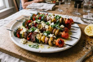 Espetinho de abobrinha: receita leve, colorida e absolutamente irresistível com marinada aromática e marcas douradas perfeitas.