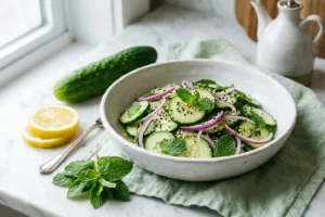 Como fazer salada de pepino crocante e temperada: receita fácil e refrescante em 15 minutos