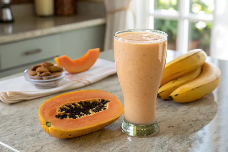 Vitamina Cremosa de Mamão e Banana