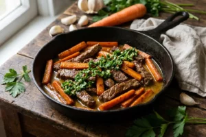 Como fazer tiras de carne com cenoura: receita macia e saborosa em 40 minutos