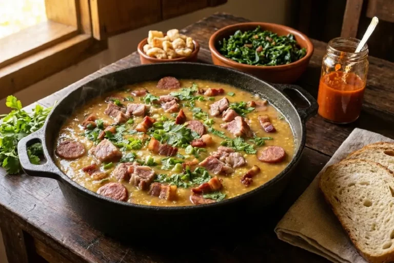 Canjiquinha mineira com costelinha cremosa e bacon