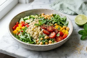 Como fazer salada de quinoa nutritiva e colorida: receita fácil, completa e pronta em minutos