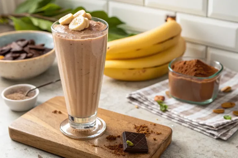 Smoothie Cremoso de Banana e Chocolate: Energia Natural em Cada Gole