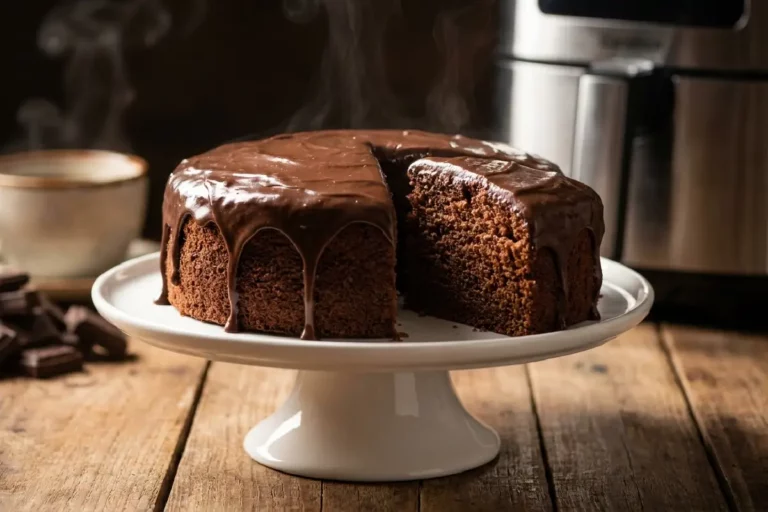 Bolo de chocolate fofinho feito na air fryer