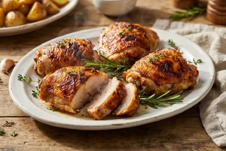 Sobrecoxa na airfryer dourada e suculenta