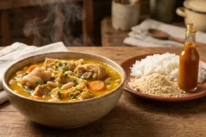 Dobradinha com mocotó e caldo encorpado