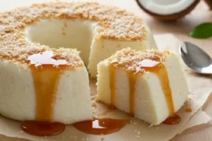 Pudim Cremoso de Tapioca com Coco na Geladeira