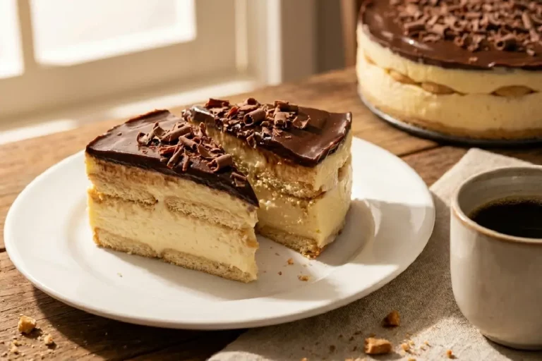 Torta alemã tradicional com cobertura de chocolate