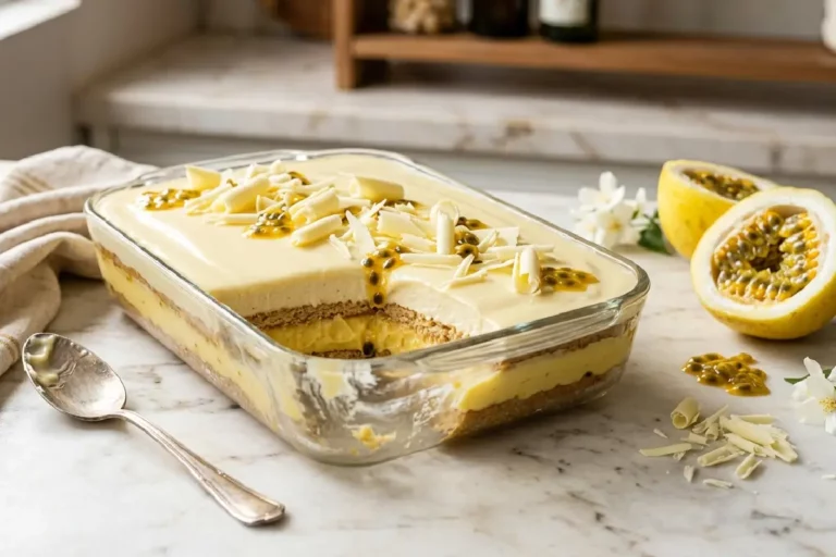 Como fazer pavê de maracujá com chocolate branco: receita cremosa, sem forno e irresistível