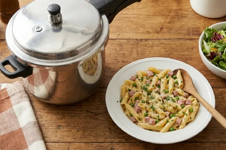 Macarrão de panela de pressão cremoso com queijo
