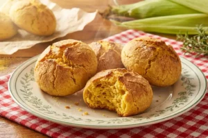 Broa de fubá fresquinha, quentinha e pronta para servir com um café coado na hora