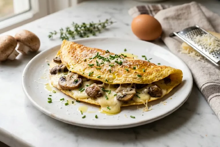 Como fazer omelete com cogumelos e queijo cremoso: receita fácil, nutritiva e pronta em minutos