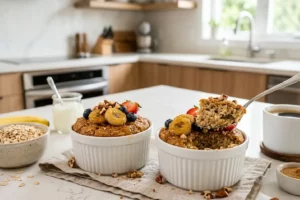 Baked oats na Airfryer fit com banana