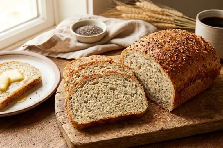 Pão de chia caseiro fofinho com sementes de chia