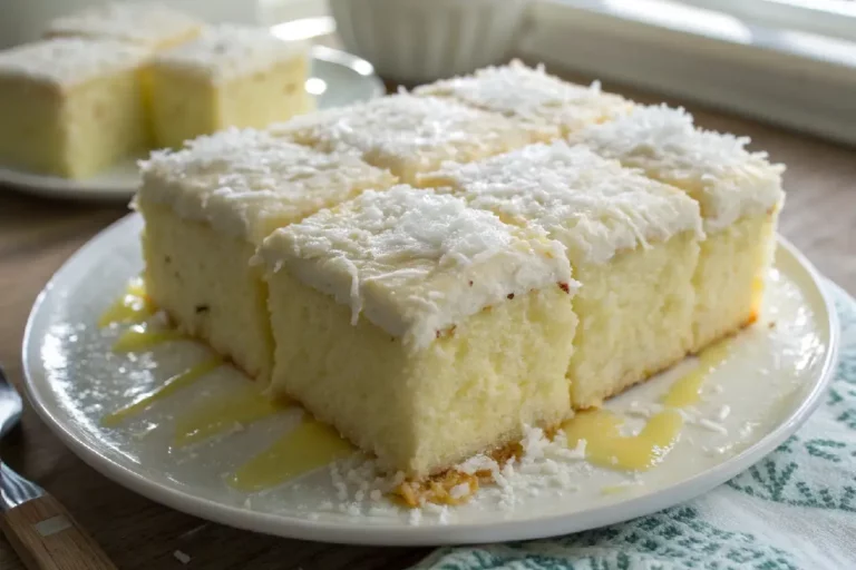 Bolo Toalha Felpuda com cobertura cremosa, cortado em fatias macias e fofas.