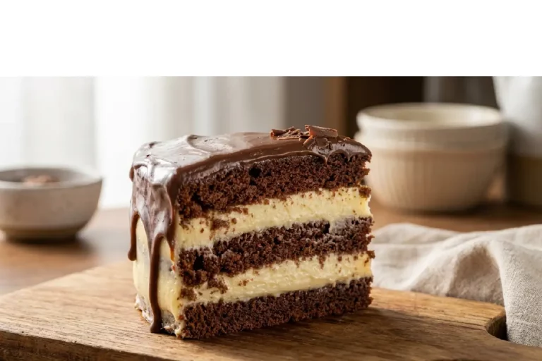 bolo dois amores com recheio de leite ninho e cobertura de chocolate