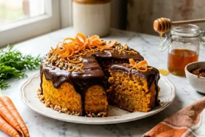 Bolo de Cenoura Saudável Fofo e Nutritivo — Receita Sem Açúcar Refinado com Cobertura de Cacau Irresistível
