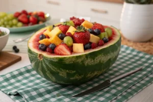 Salada de Frutas na Melancia: Sobremesa cheia de sabor