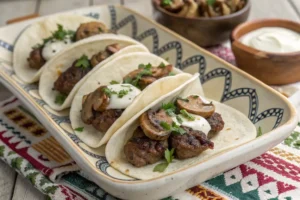 Kebab com Cogumelos e Molho de Iogurte: Perfeito para você
