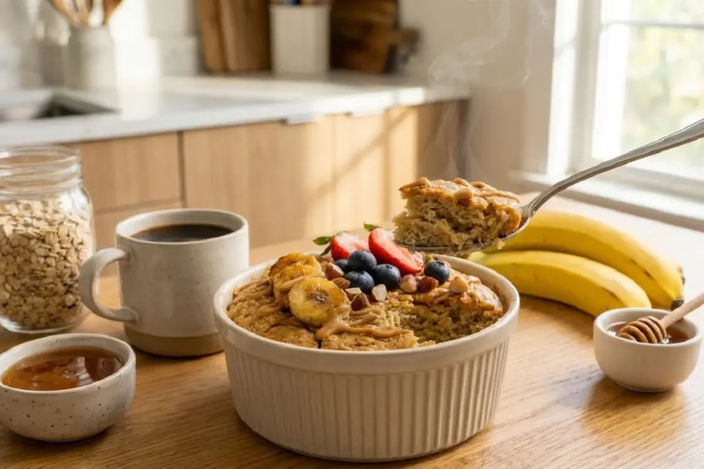 Baked oats na Airfryer fofinho