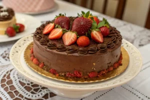 Bolo de Brigadeiro com Morango: Uma Doce Tentação