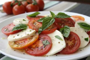 Salada de Tomate e Queijo com Manjericão: Frescor e Sabor