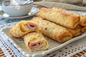 Rolinho de Pastel com Presunto e Queijo: Simplesmente Irresistível