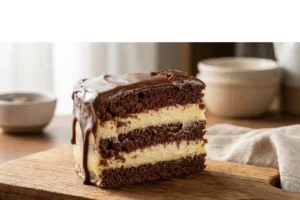 Bolo Dois Amores: com camadas cremosas de chocolate e leite Ninho