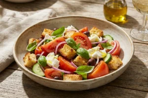 Panzanella: O Jeito Italiano de Transformar Ingredientes Simples em uma Salada Inesquecível