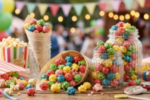 Pipoca Doce Colorida: Vibrantes e divertidas